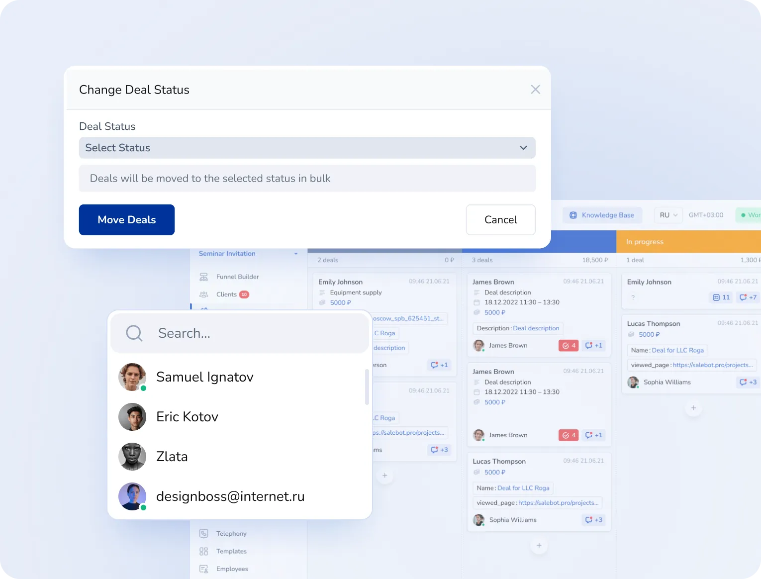 Sales stage tracking