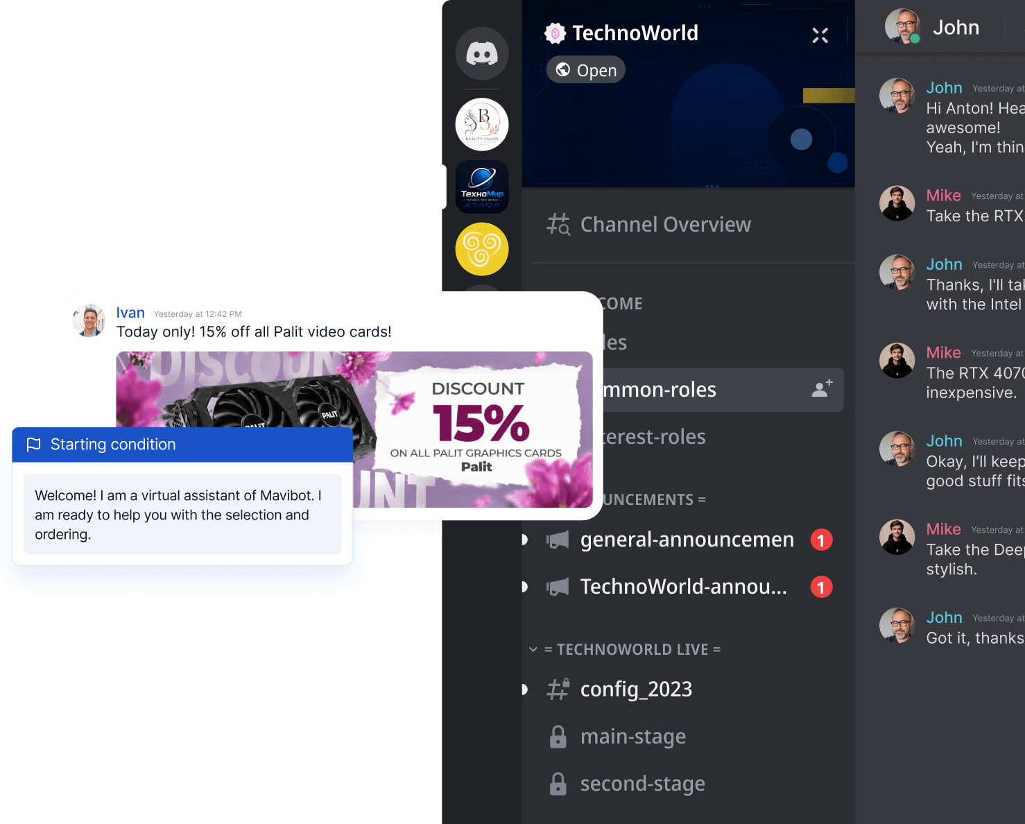 Discord bot interface