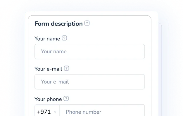 Lead form in live chat