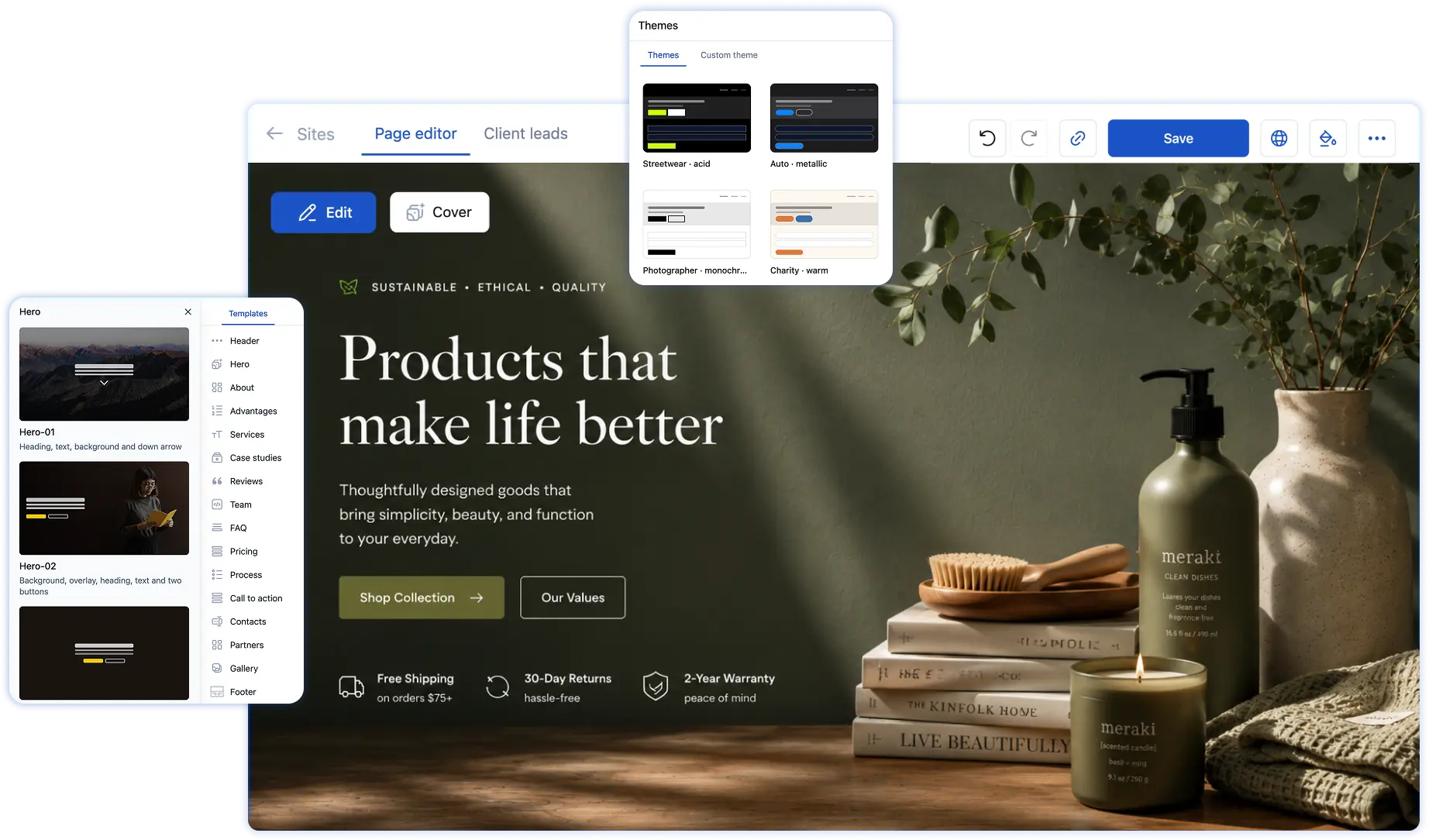Online shop bot interface