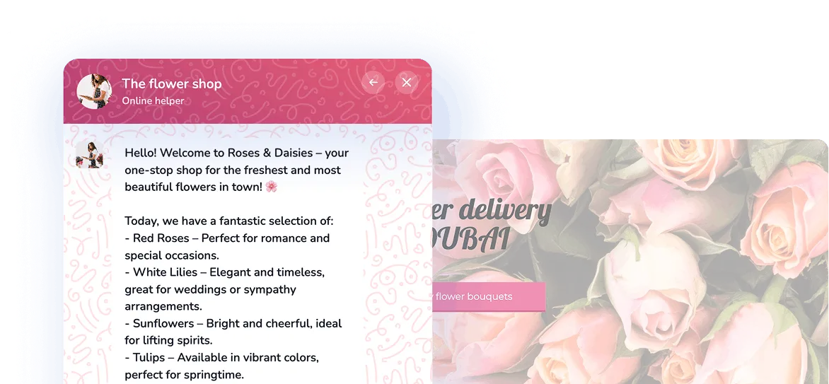 Online chat widget